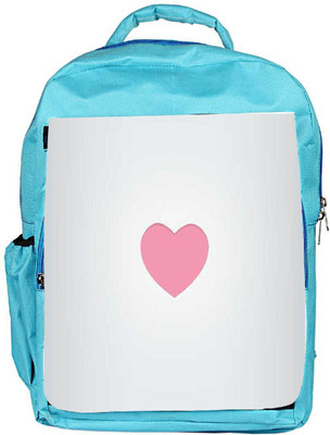 

Snoogg Eco Friendly Canvas Pink Heart Minimal Backpack Rucksack School Travel Unisex Casual Canvas Bag Bookbag Satchel 5 L Backpack(Blue)