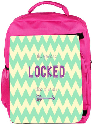 

Snoogg Eco Friendly Canvas Phone Is Locked Backpack Rucksack School Travel Unisex Casual Canvas Bag Bookbag Satchel 5 L Backpack(Pink)