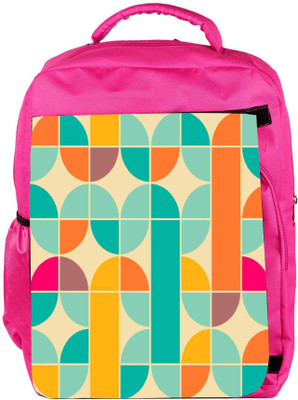 

Snoogg Eco Friendly Canvas Abstract Pattern Blue And Yellow Backpack Rucksack School Travel Unisex Casual Canvas Bag Bookbag Satchel 5 L Backpack(Pink)
