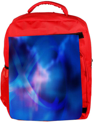 

Snoogg Eco Friendly Canvas Abstract Blue Colourback Designer Backpack Rucksack School Travel Unisex Casual Canvas Bag Bookbag Satchel 5 L Backpack(Red)