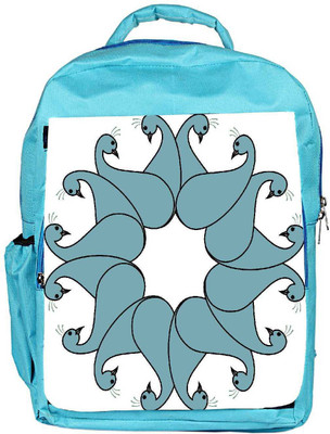

Snoogg Eco Friendly Canvas Flourish Bird Faces Backpack Rucksack School Travel Unisex Casual Canvas Bag Bookbag Satchel 5 L Backpack(Blue)