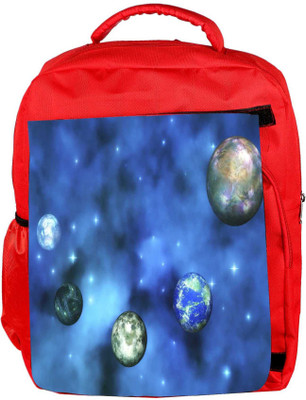 

Snoogg Eco Friendly Canvas Cosmic Visualization Backpack Rucksack School Travel Unisex Casual Canvas Bag Bookbag Satchel 5 L Backpack(Red)