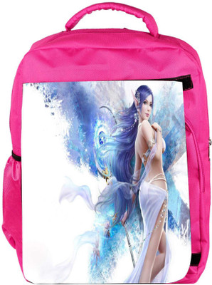 

Snoogg Eco Friendly Canvas Jap Angel Backpack Rucksack School Travel Unisex Casual Canvas Bag Bookbag Satchel 5 L Backpack(Pink)