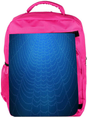 

Snoogg Eco Friendly Canvas Blue Spider Web Designer Backpack Rucksack School Travel Unisex Casual Canvas Bag Bookbag Satchel 5 L Backpack(Pink)