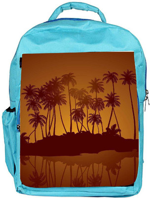 

Snoogg Eco Friendly Canvas Tropical Night Vector Background Backpack Rucksack School Travel Unisex Casual Canvas Bag Bookbag Satchel 5 L Backpack(Blue)