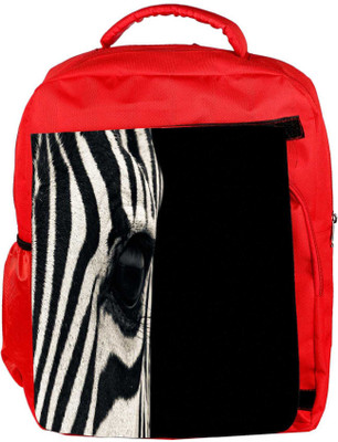 

Snoogg Eco Friendly Canvas Zebra Eyes Designer Backpack Rucksack School Travel Unisex Casual Canvas Bag Bookbag Satchel 5 L Backpack(Red)