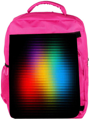 

Snoogg Eco Friendly Canvas Black Background Designer Backpack Rucksack School Travel Unisex Casual Canvas Bag Bookbag Satchel 5 L Backpack(Pink)