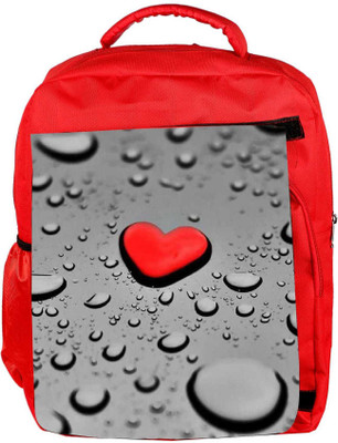 

Snoogg Eco Friendly Canvas Red Drop Heart Backpack Rucksack School Travel Unisex Casual Canvas Bag Bookbag Satchel 5 L Backpack(Red)