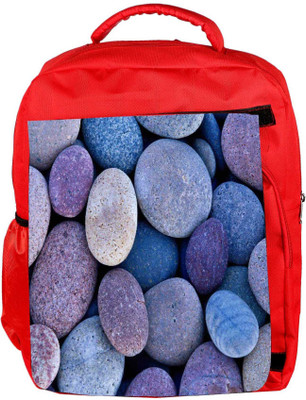 

Snoogg Eco Friendly Canvas Pebble Stone Beach Backpack Rucksack School Travel Unisex Casual Canvas Bag Bookbag Satchel 5 L Backpack(Red)