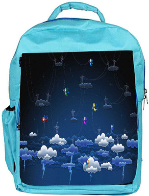 

Snoogg Eco Friendly Canvas Clouds And Towers Designer Backpack Rucksack School Travel Unisex Casual Canvas Bag Bookbag Satchel 5 L Backpack(Blue)