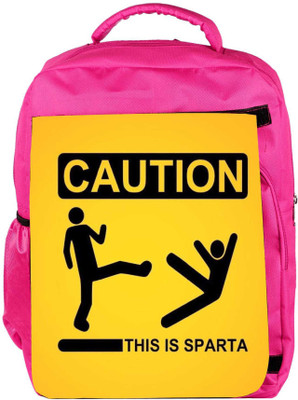 

Snoogg Eco Friendly Canvas This Is Sparta Funny Backpack Rucksack School Travel Unisex Casual Canvas Bag Bookbag Satchel 5 L Backpack(Pink)