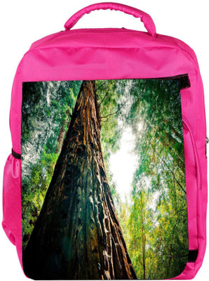 

Snoogg Eco Friendly Canvas Huge Tree Designer Backpack Rucksack School Travel Unisex Casual Canvas Bag Bookbag Satchel 5 L Backpack(Pink)