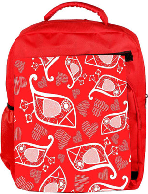 

Snoogg Eco Friendly Canvas White Birds Red Pattern Designer Backpack Rucksack School Travel Unisex Casual Canvas Bag Bookbag Satchel 5 L Backpack(Red)