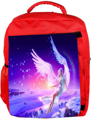 

Snoogg Eco Friendly Canvas Angels Fantasy Designer Backpack Rucksack School Travel Unisex Casual Canvas Bag Bookbag Satchel 5 L Backpack(Red)