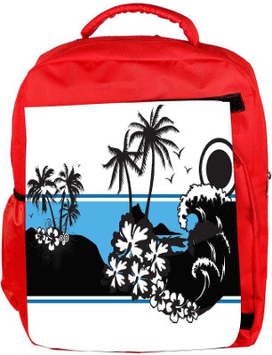 

Snoogg Eco Friendly Canvas Abstract Tropical Background Backpack Rucksack School Travel Unisex Casual Canvas Bag Bookbag Satchel 5 L Backpack(Red)