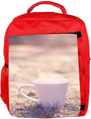 

Snoogg Eco Friendly Canvas White Mug Designer Backpack Rucksack School Travel Unisex Casual Canvas Bag Bookbag Satchel 5 L Backpack(Red)