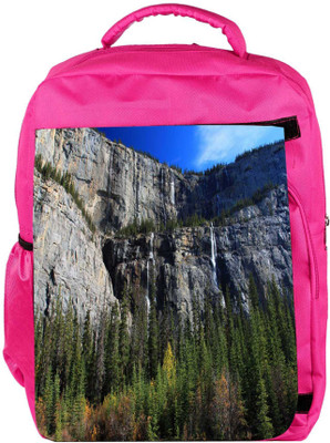 

Snoogg Eco Friendly Canvas Abstract Big Rocks Designer Backpack Rucksack School Travel Unisex Casual Canvas Bag Bookbag Satchel 5 L Backpack(Pink)