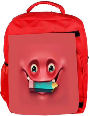 

Snoogg Eco Friendly Canvas Nerdy Ghost 2670 Backpack Rucksack School Travel Unisex Casual Canvas Bag Bookbag Satchel 5 L Backpack(Red)
