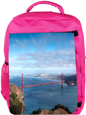 

Snoogg Eco Friendly Canvas Red Sealing Designer Backpack Rucksack School Travel Unisex Casual Canvas Bag Bookbag Satchel 5 L Backpack(Pink)