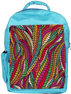 

Snoogg Eco Friendly Canvas Seamless Abstract Hand Drawn Waves Pattern Backpack Rucksack School Travel Unisex Casual Canvas Bag Bookbag Satchel 5 L Backpack(Blue)