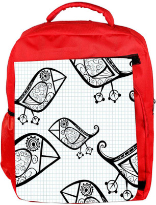 

Snoogg Eco Friendly Canvas White Bird Designer Backpack Rucksack School Travel Unisex Casual Canvas Bag Bookbag Satchel 5 L Backpack(Red)