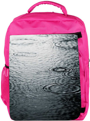

Snoogg Eco Friendly Canvas Water Droplets Backpack Rucksack School Travel Unisex Casual Canvas Bag Bookbag Satchel 5 L Backpack(Pink)