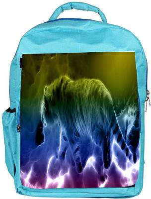 

Snoogg Eco Friendly Canvas Neon Tiger Walking Designer Backpack Rucksack School Travel Unisex Casual Canvas Bag Bookbag Satchel 5 L Backpack(Blue)