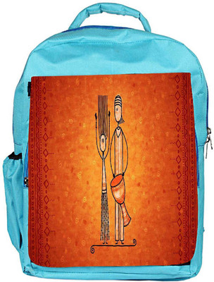 

Snoogg Eco Friendly Canvas Banjo Man Designer Backpack Rucksack School Travel Unisex Casual Canvas Bag Bookbag Satchel 5 L Backpack(Blue)