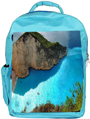 

Snoogg Eco Friendly Canvas Ocean On The Mountain Side Designer Backpack Rucksack School Travel Unisex Casual Canvas Bag Bookbag Satchel 5 L Backpack(Blue)