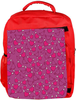 

Snoogg Eco Friendly Canvas Angel Of Hearts Designer Backpack Rucksack School Travel Unisex Casual Canvas Bag Bookbag Satchel 5 L Backpack(Red)