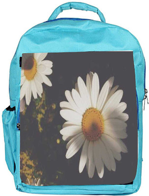 

Snoogg Eco Friendly Canvas White Sunflowers Backpack Rucksack School Travel Unisex Casual Canvas Bag Bookbag Satchel 5 L Backpack(Blue)