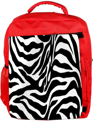 

Snoogg Eco Friendly Canvas Zebra Skin Designer Backpack Rucksack School Travel Unisex Casual Canvas Bag Bookbag Satchel 5 L Backpack(Red)