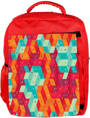 

Snoogg Eco Friendly Canvas Cool Colourful Lines Backpack Rucksack School Travel Unisex Casual Canvas Bag Bookbag Satchel 5 L Backpack(Red)