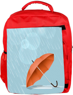 

Snoogg Eco Friendly Canvas Abstract Rainy Season Background With Waterdrops And Clouds Backpack Rucksack School Travel Unisex Casual Canvas Bag Bookbag Satchel 5 L Backpack(Red)