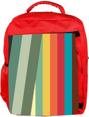 

Snoogg Eco Friendly Canvas Slant Multi Color Designer Backpack Rucksack School Travel Unisex Casual Canvas Bag Bookbag Satchel 5 L Backpack(Red)