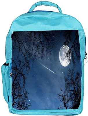 

Snoogg Eco Friendly Canvas Falling Stars Designer Backpack Rucksack School Travel Unisex Casual Canvas Bag Bookbag Satchel 5 L Backpack(Blue)