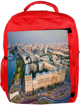 

Snoogg Eco Friendly Canvas White Big Palace Designer Backpack Rucksack School Travel Unisex Casual Canvas Bag Bookbag Satchel 5 L Backpack(Red)