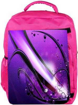 

Snoogg Eco Friendly Canvas Abstract Purple Glossy Design Designer Backpack Rucksack School Travel Unisex Casual Canvas Bag Bookbag Satchel 5 L Backpack(Pink)