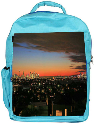 

Snoogg Eco Friendly Canvas Colorful City Designer Backpack Rucksack School Travel Unisex Casual Canvas Bag Bookbag Satchel 5 L Backpack(Blue)