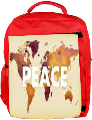 

Snoogg Eco Friendly Canvas Peace Designer Backpack Rucksack School Travel Unisex Casual Canvas Bag Bookbag Satchel 5 L Backpack(Red)