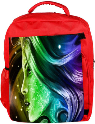 

Snoogg Eco Friendly Canvas Colorful Womans Face 2610 Backpack Rucksack School Travel Unisex Casual Canvas Bag Bookbag Satchel 5 L Backpack(Red)