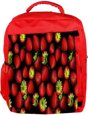 

Snoogg Eco Friendly Canvas Strawberries Designer Backpack Rucksack School Travel Unisex Casual Canvas Bag Bookbag Satchel 5 L Backpack(Red)