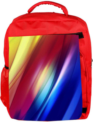 

Snoogg Eco Friendly Canvas Mixed Color Strips Designer Backpack Rucksack School Travel Unisex Casual Canvas Bag Bookbag Satchel 5 L Backpack(Red)