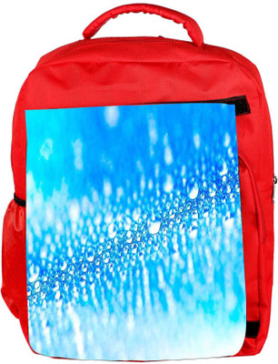 

Snoogg Eco Friendly Canvas Blue Water Drops Designer Backpack Rucksack School Travel Unisex Casual Canvas Bag Bookbag Satchel 5 L Backpack(Red)