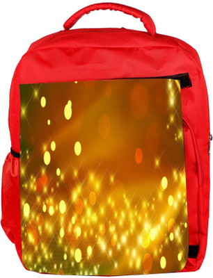 

Snoogg Eco Friendly Canvas Golden Sparkles Abstract Designer Backpack Rucksack School Travel Unisex Casual Canvas Bag Bookbag Satchel 5 L Backpack(Red)
