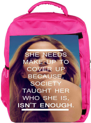 

Snoogg Eco Friendly Canvas She Is Isnt Enough Backpack Rucksack School Travel Unisex Casual Canvas Bag Bookbag Satchel 5 L Backpack(Pink)
