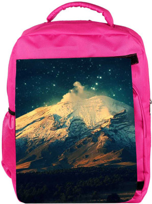 

Snoogg Eco Friendly Canvas Night In The Everest Backpack Rucksack School Travel Unisex Casual Canvas Bag Bookbag Satchel 5 L Backpack(Pink)