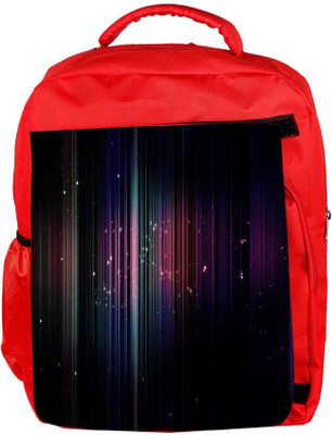 Snoogg Eco Friendly Canvas Stars At Nite Designer Backpack Rucksack School Travel Unisex Casual Canvas Bag Bookbag Satchel 5 L Backpack(Red)