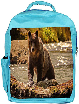 

Snoogg Eco Friendly Canvas Bear From The River Designer Backpack Rucksack School Travel Unisex Casual Canvas Bag Bookbag Satchel 5 L Backpack(Blue)