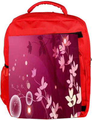 

Snoogg Eco Friendly Canvas Flower Pink Graphic Backpack Rucksack School Travel Unisex Casual Canvas Bag Bookbag Satchel 5 L Backpack(Red)